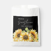 Wasserfarben Sonnenblume Schwarz & Weiße Paare Dus Geschenktütchen (Vorderseite)