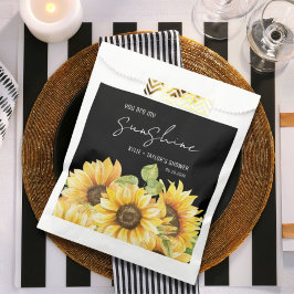 Wasserfarben Sonnenblume Schwarz & Weiße Paare Dus Geschenktütchen