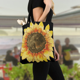 Wasserfarben Sonnenblume Tote Tasche