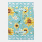 Wasserfarben Sonnenblumen Beste Mutter aller Blume Geschirrtuch (Vertikal)