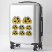 Wasserfarben Sonnenblumen Bouquet Stickers Aufkleber (Koffer)