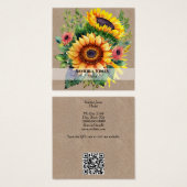 Wasserfarben Sonnenblumen Business Card - Kraftsty (Vorne & Hinten)