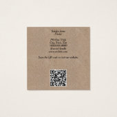 Wasserfarben Sonnenblumen Business Card - Kraftsty (Rückseite)