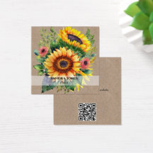 Wasserfarben Sonnenblumen Business Card - Kraftsty
