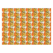 Wasserfarben Sonnenblumen Erntedank Pumpkins Fall Tischdecke (Vorderseite (Horizontal))
