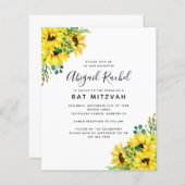 Wasserfarben Sonnenblumen Haushalt Bat Mitzvah Ein (Vorne/Hinten)