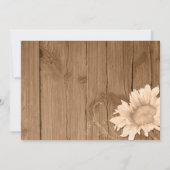 Wasserfarben Sonnenblumen Hochzeit auf dem Land Einladung (Rückseite)