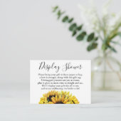 Wasserfarben Sonnenblumen Keine Wrap Brautparty Ma Begleitkarte (Stehend Vorderseite)