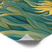 Wasserfarben Sonnenblumen Landschaft im Van-Gogh-S Poster (Ecke)