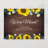 Wasserfarben Sonnenblumen Moskation Ankündigung ru Postkarte (Vorderseite)