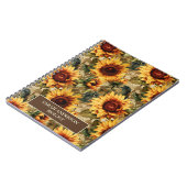 Wasserfarben Sonnenblumen Naturname Thema Custom Notizblock (Linke Seite)