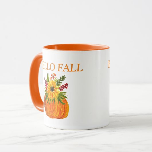Wasserfarben Sonnenblumen Niedlich Herbst Rustikal Tasse (Vorderseite Links)
