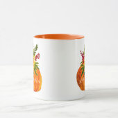 Wasserfarben Sonnenblumen Pumpkin Herbst Rustikale Tasse (Zentrum)
