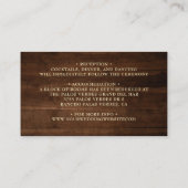 Wasserfarben Sonnenblumen Rustikales Holz Details Begleitkarte (Rückseite)