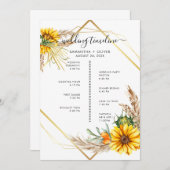 Wasserfarben Sonnenblumen Rustikales Programm (Vorne/Hinten)