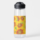 Wasserfarben Sonnenblumen Wasserflasche Trinkflasche (Vorne)