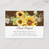 Wasserfarben-Sonnenblumenfalzbuch anstelle der Kar Begleitkarte (Vorderseite)