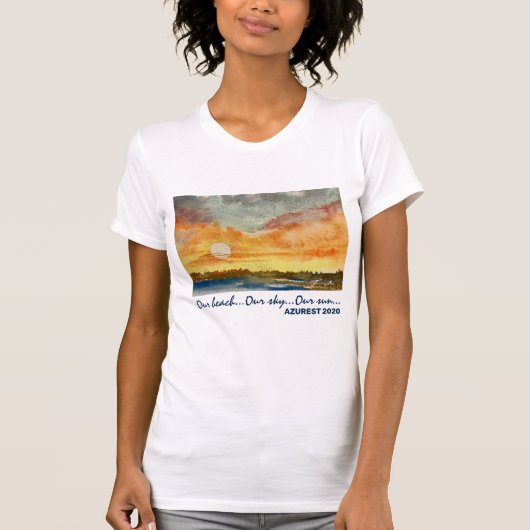 Wasserfarben Sonnencreme, feine Baumwolle T - Shir T-Shirt (Vorderseite)