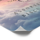 Wasserfarben Sonnenuntergang Cloud 9 Brautparty Fo Poster (Ecke)