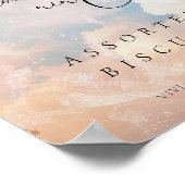 Wasserfarben Sonnenuntergang Cloud 9 Brautparty Fo Poster (Ecke)