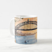 Wasserfarben-Sonnenuntergang: Sydney Harbour Brill Kaffeetasse (Vorderseite Links)