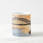 Wasserfarben-Sonnenuntergang: Sydney Harbour Brill Kaffeetasse (Mittel)