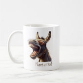 Wasserfarben Spaß lachen Donkey Burro Custom Kaffeetasse (Links)