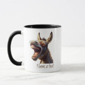 Wasserfarben Spaß lachen Donkey Burro Custom Tasse (Links)