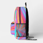 Wasserfarben Spiralschleife Swirl Bedruckter Rucksack (Rechts)