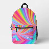 Wasserfarben Spiralschleife Swirl Bedruckter Rucksack (Vorderseite)
