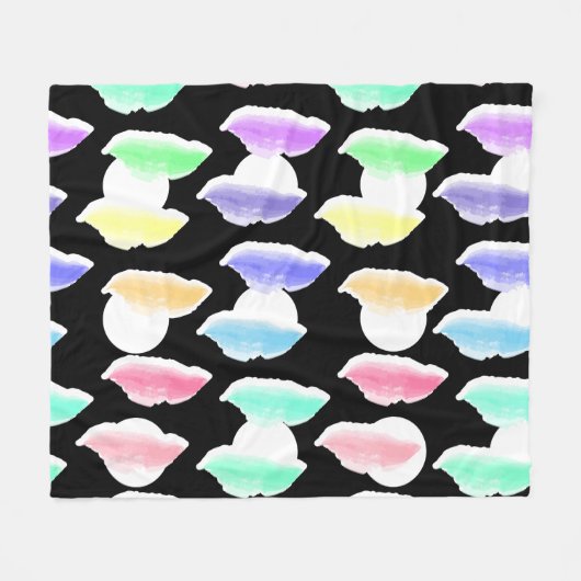 Wasserfarben-Splash! Fleecedecke (Vorderseite (Horizontal))