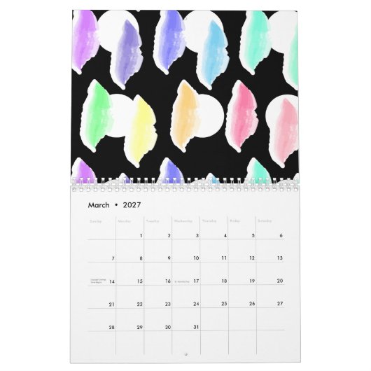 Wasserfarben-Splash! Kalender (Mär 2027)
