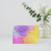 Wasserfarben-Splash-Visitenkarte Visitenkarte (Stehend Vorderseite)
