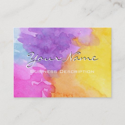 Wasserfarben-Splash-Visitenkarte Visitenkarte (Vorderseite)
