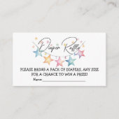 Wasserfarben Sterne Babydusche Windelwaschkarte Begleitkarte (Vorderseite)