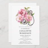 Wasserfarben-Stethoskop-Abschluss Einladung (Vorne/Hinten)