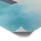 Wasserfarben-Strand-Feier-des-Lebens-Willkommenssc Poster (Ecke)