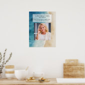 Wasserfarben-Strand-Feier-des-Lebens-Willkommenssc Poster (Küche)