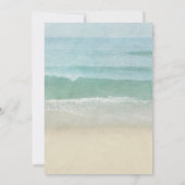 Wasserfarben Strand Hochzeit und Starfish Einladung (Rückseite)