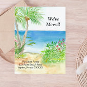 Wasserfarben Strand tropisch wir verschoben haben Ankündigungspostkarte