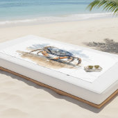 Wasserfarben-Strandkrabbe Badhandtuch Set