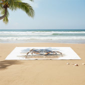 Wasserfarben-Strandkrabbe Badhandtuch Set