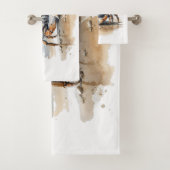 Wasserfarben-Strandkrabbe Badhandtuch Set (Insitu)