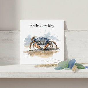 Wasserfarben-Strandkrabbe, individuell Einladung