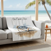 Wasserfarben-Strandkrabbe, individuell Fleecedecke