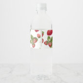 Wasserfarben Strawberry Jam Wrap-around Label Wasserflaschenetikett (Rückseite)