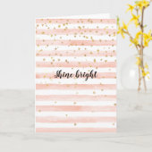 Wasserfarben-Streifen Gold Stars Karte (Gelbe Blume)