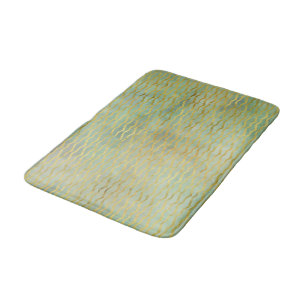 Wasserfarben-Streifen im Bereich von Sage Green & Badematte