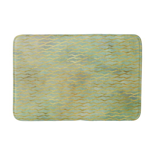 Wasserfarben-Streifen im Bereich von Sage Green & Badematte (Vorderseite)