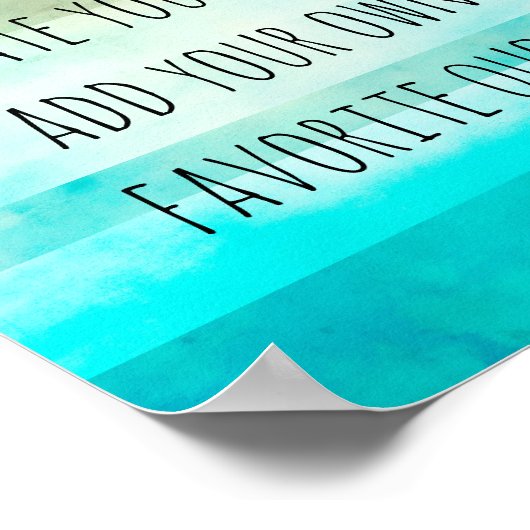 Wasserfarben Streifen Poster erstellen Sie Ihr eig (Ecke)